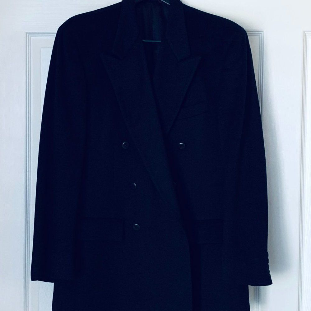 NORDSTROM CLASSICS 100% Cashmere Double Breasted Sport Jacket Black Men’s